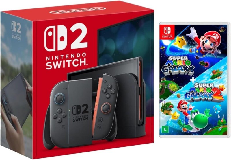 Console Nintendo Switch 2 + Super Mario Galaxy 1+2