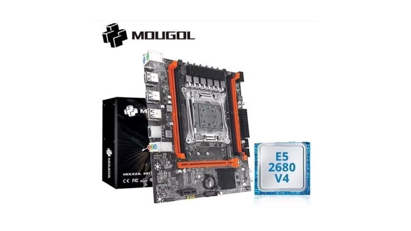 Kit X99 placa-mãe Mougol X99 + Xeon E5 2680 V4