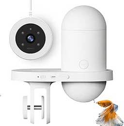 Alimentador de Peixes Automático WiFi para Aquário com Câmera HD 2560 * 1440P