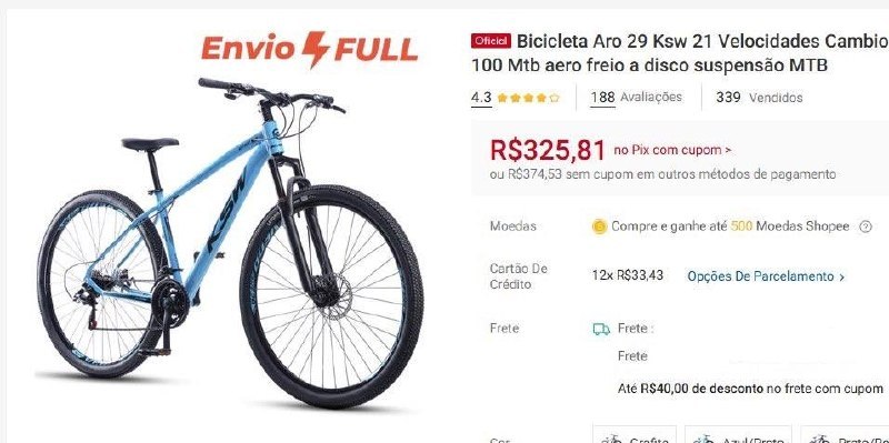 Bicicleta Aro 29 Ksw 21 Velocidades Cambio Shimano Alumínio