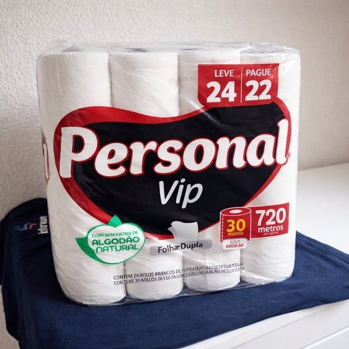 Papel Higiênico Personal VIP Folha Dupla, 24 unidades