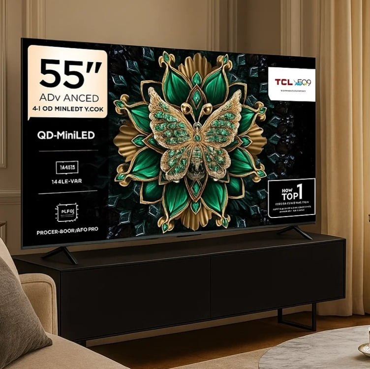Smart TV TCL 55 Polegadas QLED 4K P8K WiFi Bluetooth Google TV 144Hz HDR10+ Dolby Atmos Vision 55P8K