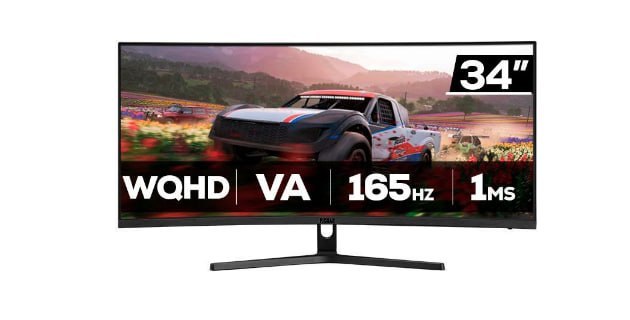 Monitor Gamer Pichau Nexus Wide 34S, 34 Pol, VA, Ultrawide, Curvo, 2K, 1ms, 165Hz, PG-NXS34S-BL01