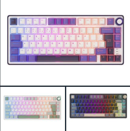 Teclado Mecânico RKR75 Royal Kludge ABNT 75% Gasket RGB Retroiluminado com Fio