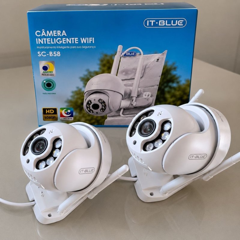 Kit Com 2 Câmeras De Segurança Ip Wifi A8 Full Hd Icsee Ptz 355°