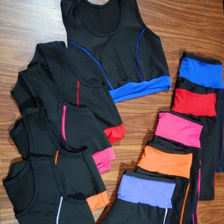 Conjunto Fitness Feminino Top E Short De Academia