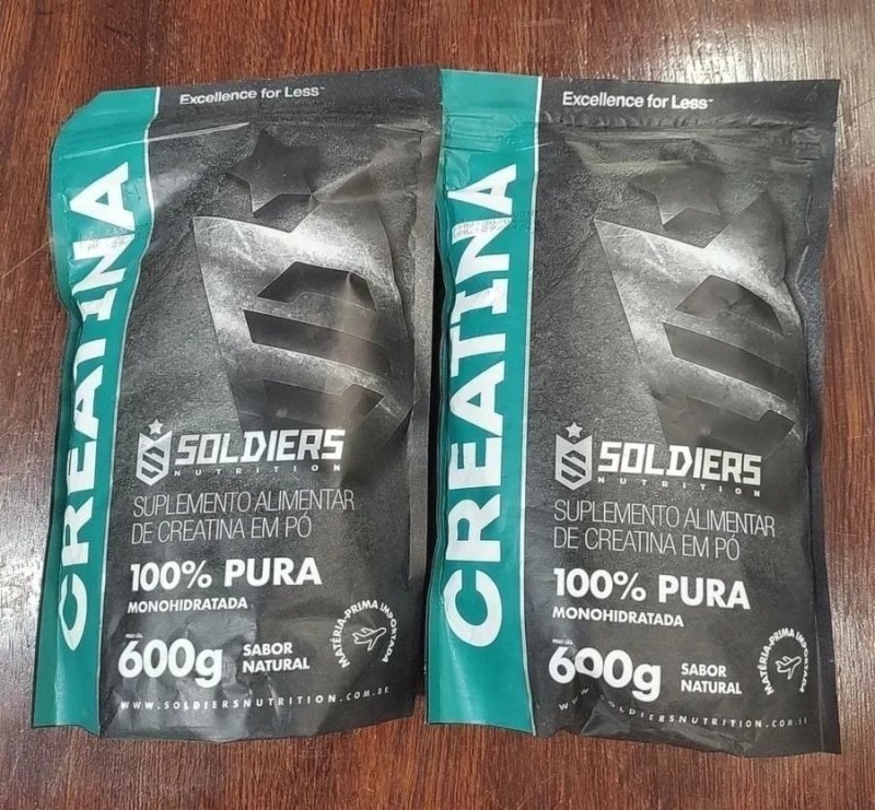 Creatina Monohidratada 1200g Soldiers Nutrition 100% Pura Sem Sabor