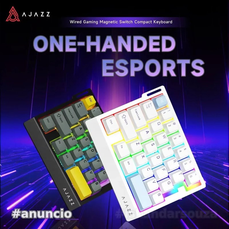 Teclado Magnetico AJAZZ AK029 com Fio Base De Aluminio