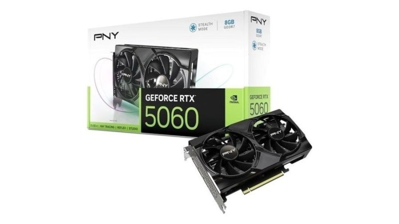 Placa de Vídeo NVIDIA GeForce PNY RTX 5060 8GB DUAL FAN OC Blackwell