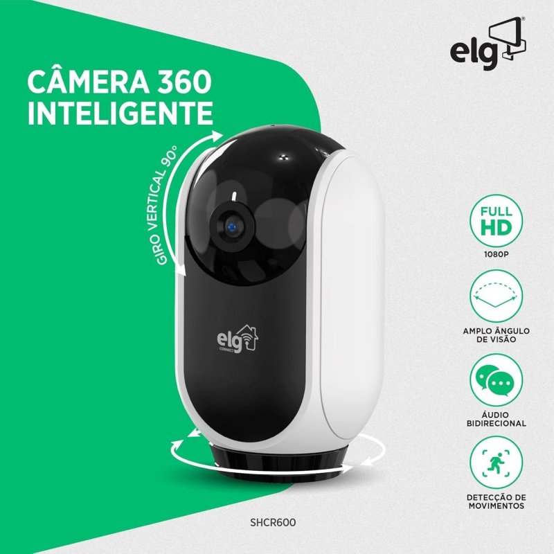 Câmera Robô 360° ELG Full HD 1080p