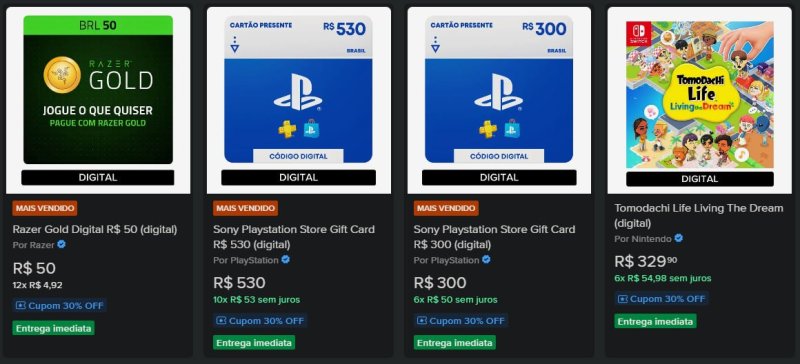 30% OFF EM GIFT CARDS