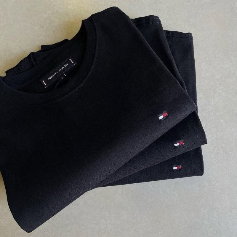 Camiseta Tommy Hilfiger Masculina Cotton Preta - Original