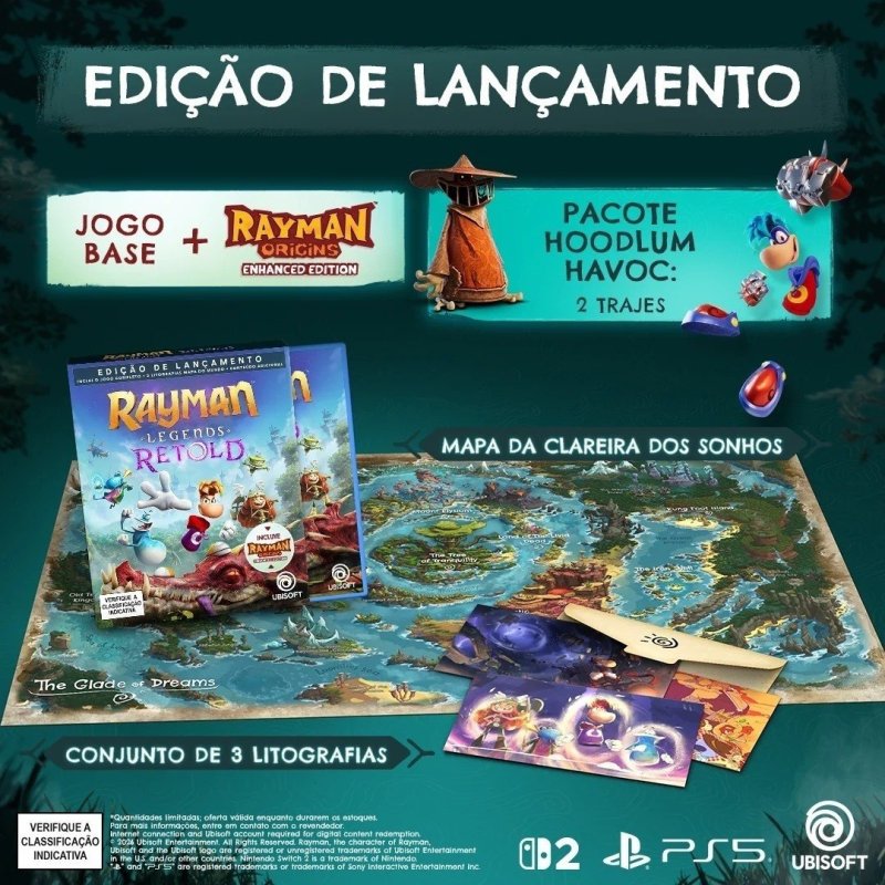PRÉ-VENDA RAYMAN LEGENDS RETOLD LAUNCH EDITION