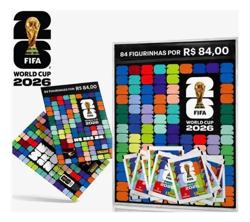 Kit 12 Envelopes com 84 figurinhas - Copa do Mundo 2026