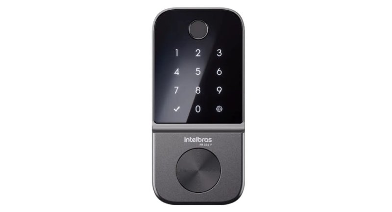 Fechadura Digital De Embutir Biométrica Fr 221v Intelbras Preto