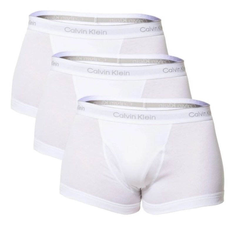 Kit 3 Cuecas Boxer Masculina Trunk Cotton Rib Calvin Klein