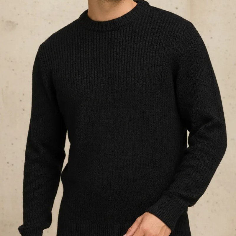Suéter Blusa De Tricot Masculino Liso Blusa Lã Masculina