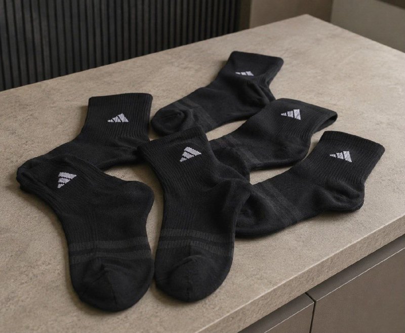 Kit 6 Pares Meias Cano Médio Esportes Adidas