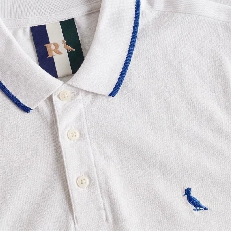 Polo Enxuto Friso Único Rsv Reserva Branco Lisa G
