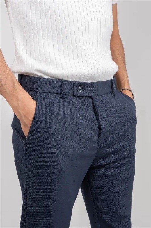 Calça Social Alfaiataria Masculina Malha Elastano Stretch