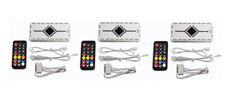3x Controladora ARGB 3pin 5v, Pwm + controle