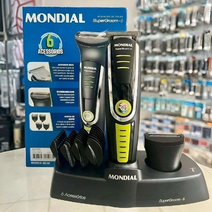 Aparador de Pelos Mondial Super Groom 06 6W Bivolt BG-04 + Frete Grátis