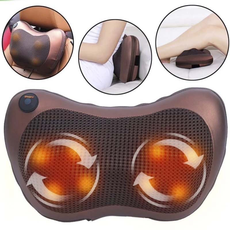 Massageador 8 Bolas Shiatsu Lombar Pescoço Pés