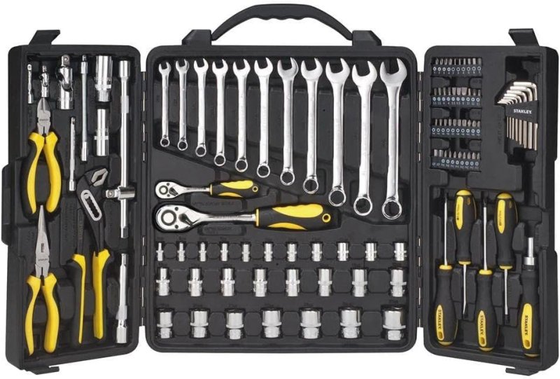 Stanley Kit 110 Peças - Chave Combinada Catraca Alicates