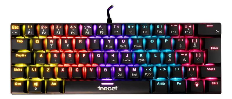 Teclado Mecanico TGT Sherman V3 C1, Rainbow, ABNT2, Switch Vermelho