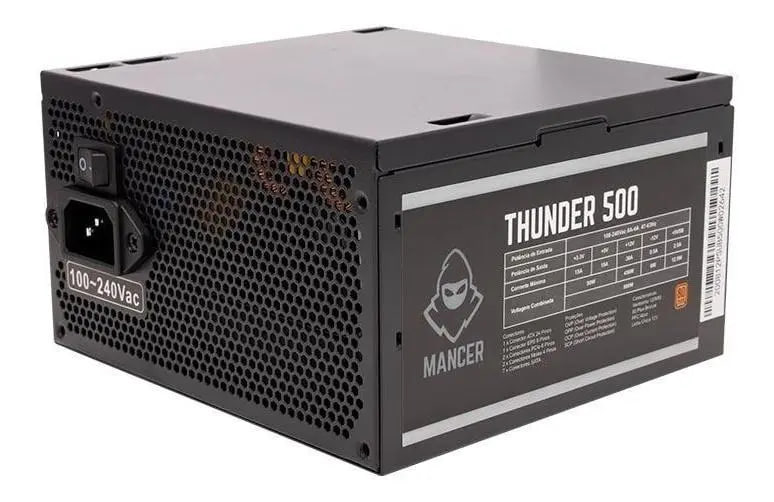Fonte Mancer Thunder 500w Bronze 80 Plus, Mcr-thr500-bl01