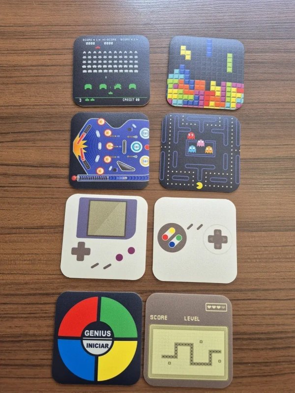 Kit 8 Porta Copos Jogos Vintage Nerd Geek Nintendo Tetris + Frete Grátis