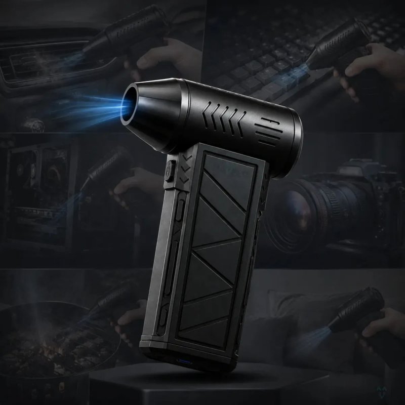 2x Soprador de Ar Turbo Davely para Limpeza de Teclado e Carro, Portátil USB e Recarregável