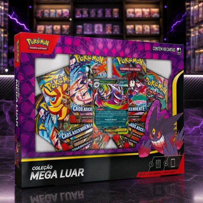Box Pokémon Coleção Mega Luar Mega Gengar Ex + Frete Grátis