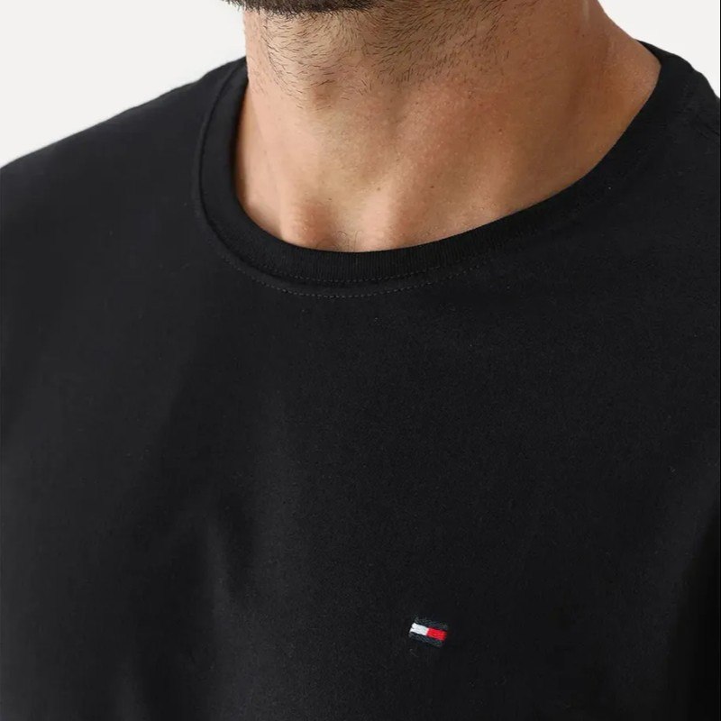 Camiseta Tommy Hilfiger Essential Cotton Preta - Original