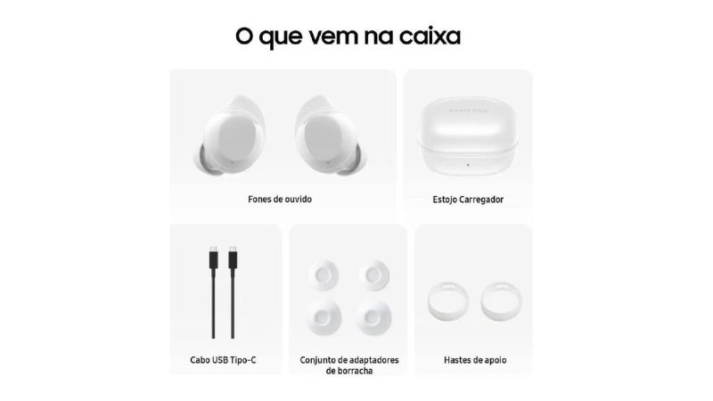 Fones De Ouvido Galaxy Cancelamento De Ruído Buds Samsung