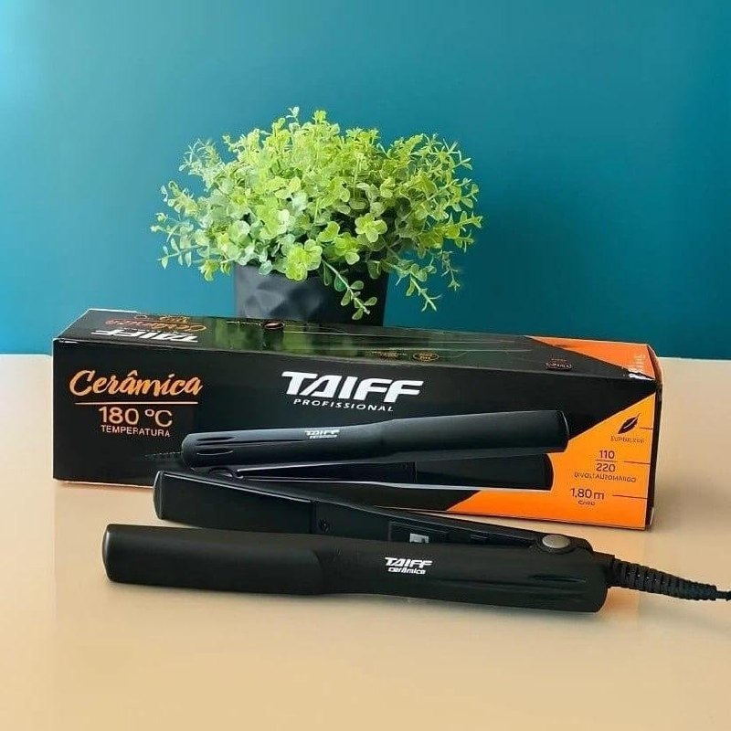 Prancha Cerâmica Profissional Classic 180° Taiff Bivolt Preto + Frete Grátis