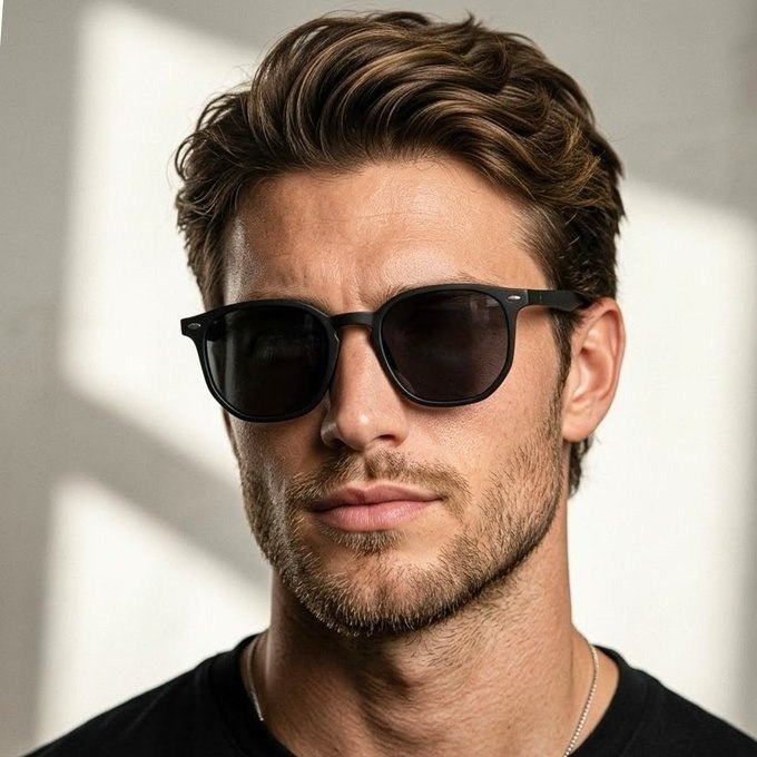 Óculos De Sol Hexagonal Premium Proteção UV400 Flexível Cacife Brand Acetato Italiano + Frete Grátis