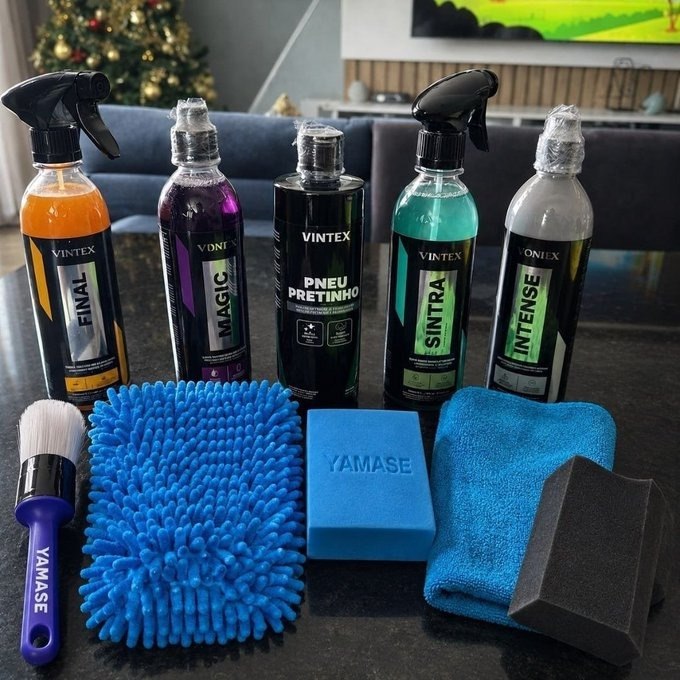 Kit Lavagem Vonixx: Shampoo V-Floc + Cera Tok Final + Intense + Sintra Fast + Pneu Pretinho + Frete Grátis
