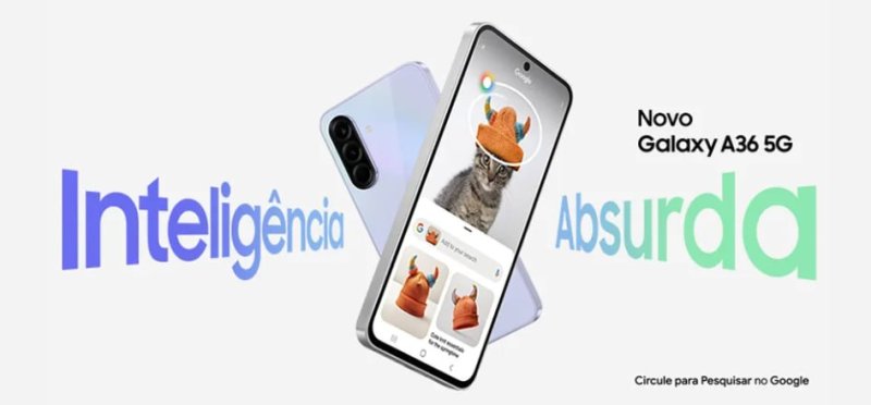 Samsung Galaxy A36 5G 128GB 6GB RAM Câmera 50MP Branco