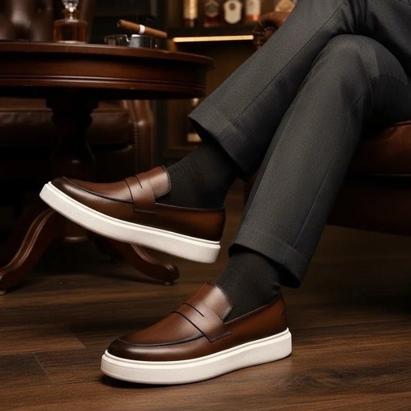 Sapato Masculino Mocassim Loafer Couro Casual Comfort Luxo