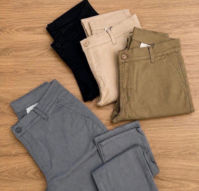 Kit 3 Calça Masculina Sarja Slim Alfaiataria Esporte Fino Preto-bege-chumbo 36