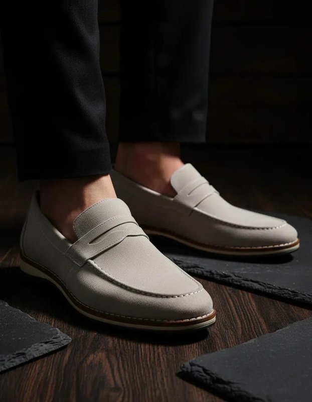 Sapato Oxford Masculino Social Camurça Moderno E Elegante Off White 41 Br