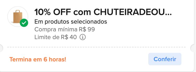 CUPOM MERCADO LIVRE - CHUTEIRADEOURO