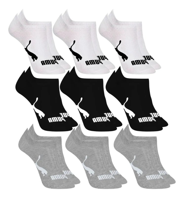 Kit 9 Pares Meias Invisível Puma Sapatilha Soquete Original + Frete Grátis