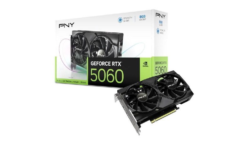 PNY Placa gráfica GEFORCE RTX™ 5060 8GB Dual Fan DLSS 4