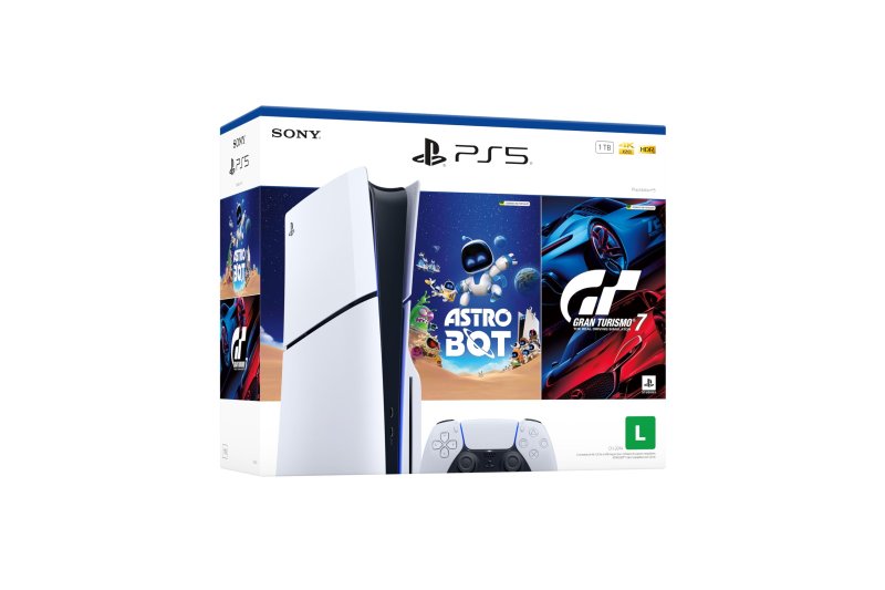 PlayStation 5 Slim Com Entrada de Disco + Astro Bot & Gran Turismo