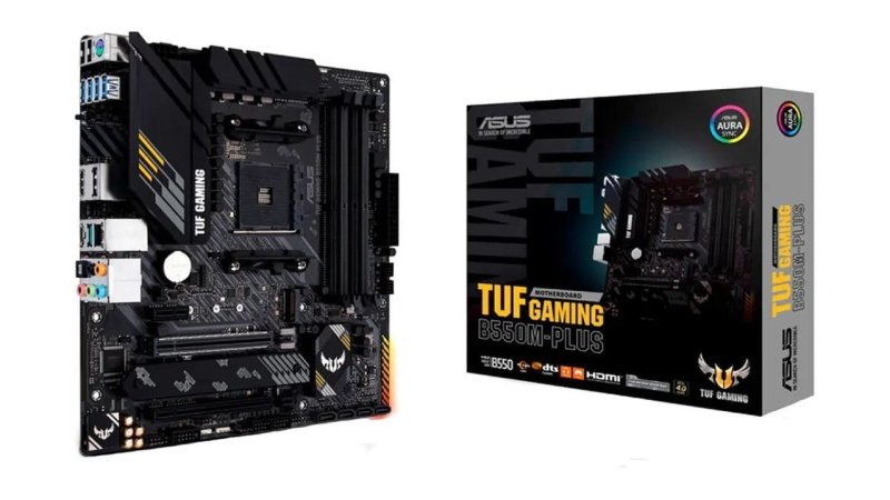 Placa Mãe ASUS Tuf Gaming B550m-plus DDR4 AMD Am4 mATX RGB