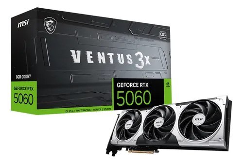 Placa De Vídeo Msi Rtx 5060 8gb Gddr7 128 Bits Ventus 3x Oc