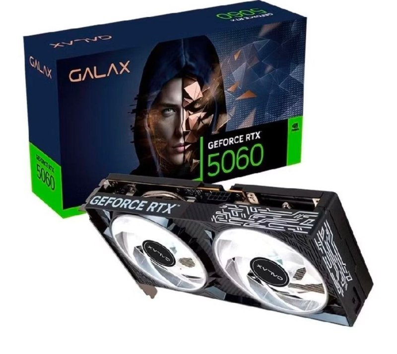 Placa de Vídeo NVIDIA GeForce Galax RTX5060 1 Click OC 2x 8GB