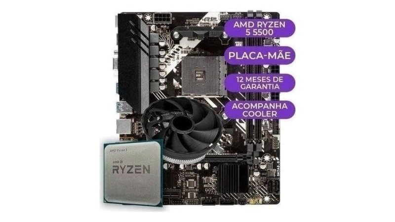 Kit Upgrade Gamer AMD Ryzen 5 5500 + B450M